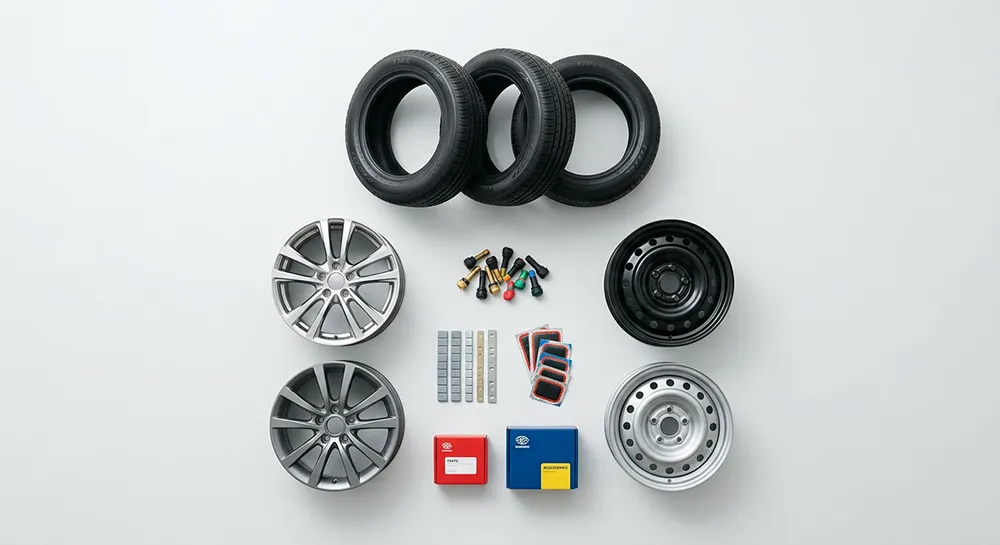 Rims and accessories added to wholesale tyres from China shipment